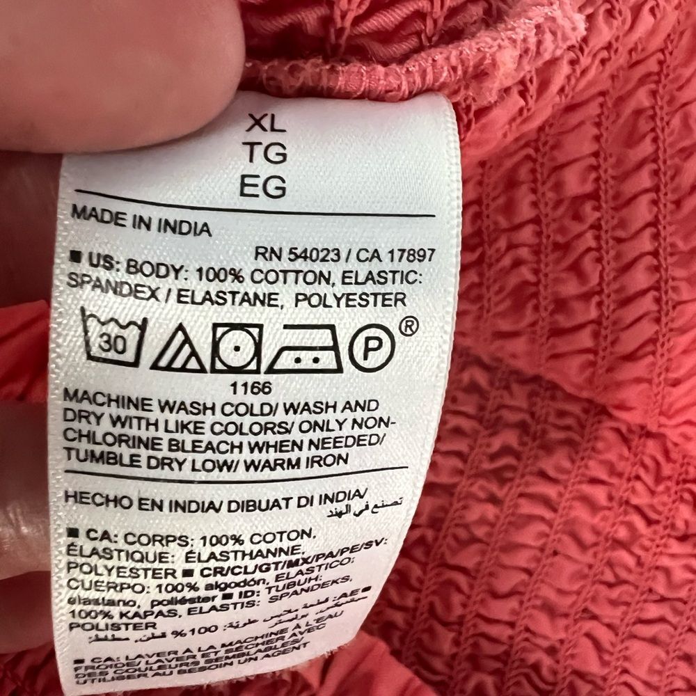 Old Navy Fully Smocked Tank Ginger Rose Pink Womens XL - Picture 5 of 7